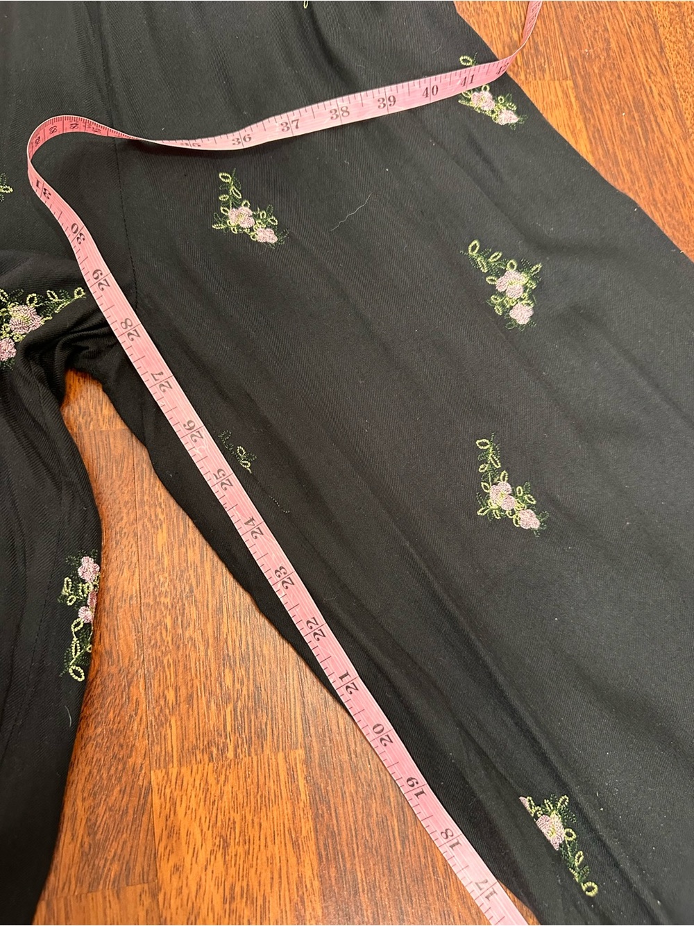 House of Harlow 1960 x Revolve Natalie Black Wide-Leg Jumpsuit Floral Embroidery - Picture 13 of 16